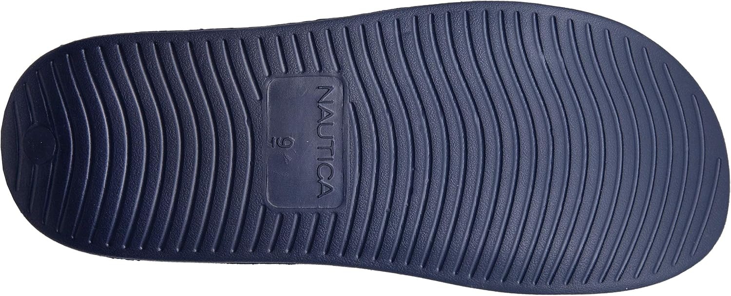 image:imageNautica Mens Open Toe Slide Sandals Comfortable Indoor amp Outdoor Shower SlippersNavy Porter