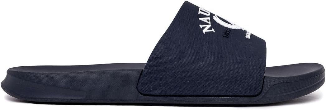image:imageNautica Mens Open Toe Slide Sandals Comfortable Indoor amp Outdoor Shower SlippersNavy White Porter