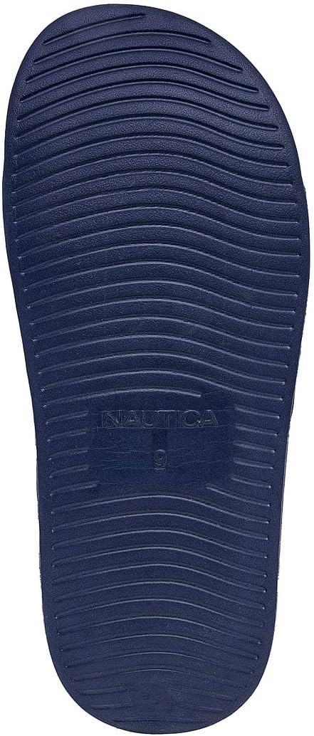 image:imageNautica Mens Open Toe Slide Sandals Comfortable Indoor amp Outdoor Shower SlippersNavybower Mono