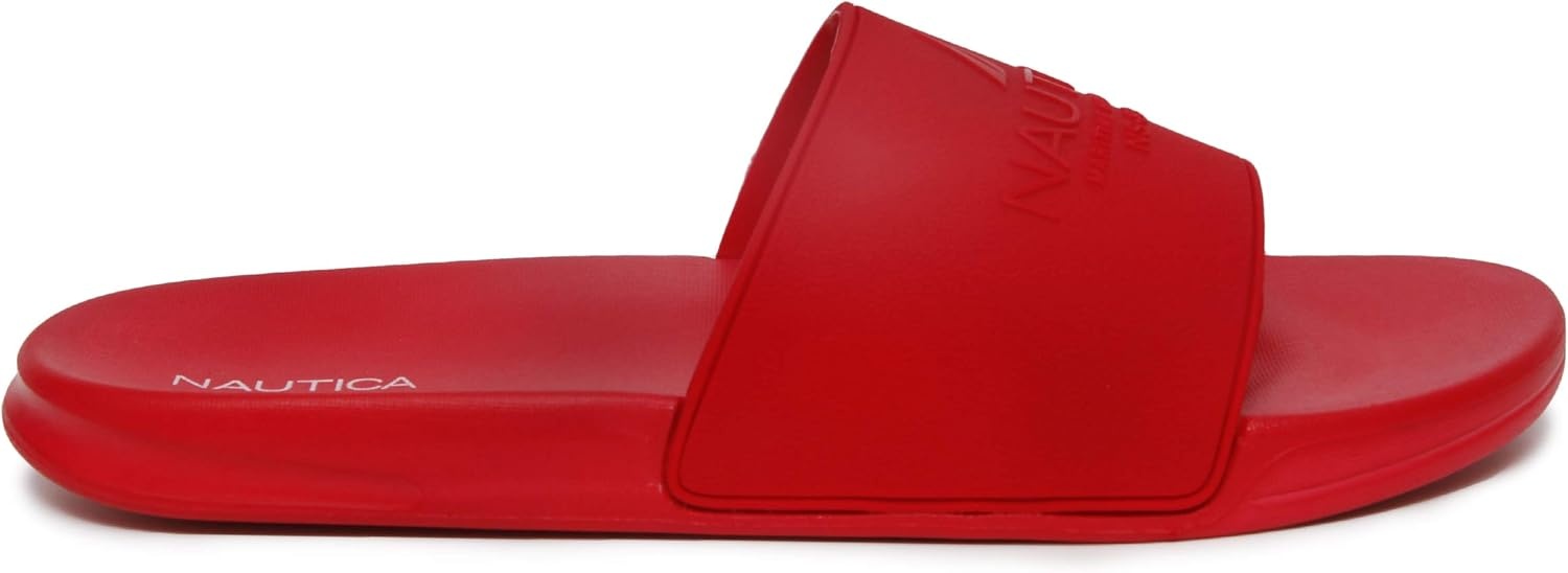 image:imageNautica Mens Open Toe Slide Sandals Comfortable Indoor amp Outdoor Shower SlippersRed Porter