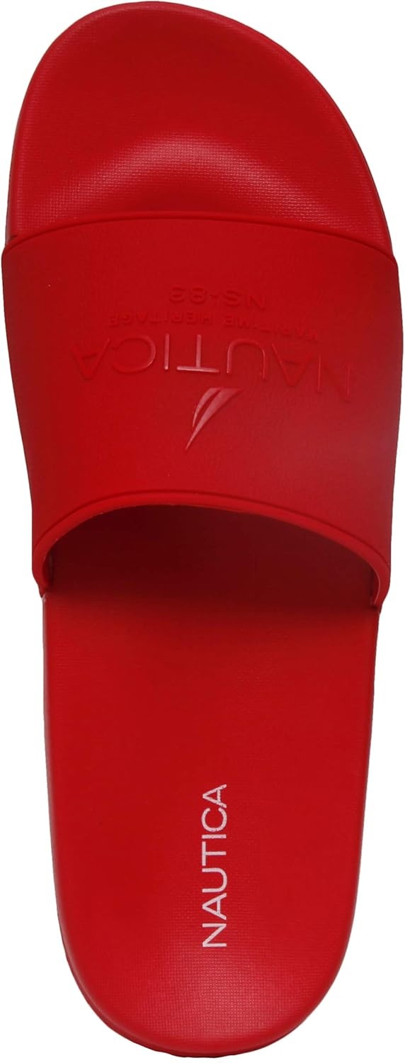 image:imageNautica Mens Open Toe Slide Sandals Comfortable Indoor amp Outdoor Shower SlippersRed Porter