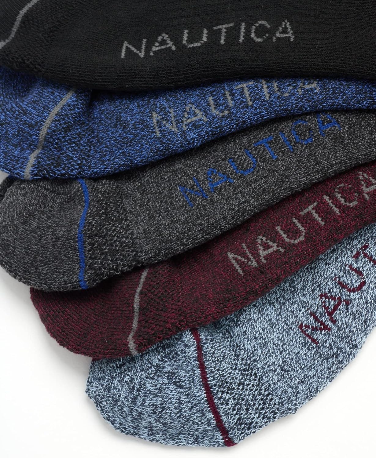 image:imageNautica Mens Quarter Socks 12 Pack Comfort Stretch Cushioned MoistureWicking Athletic Ankle Socks for Men Sizes 6125BlueBurgundyBlack