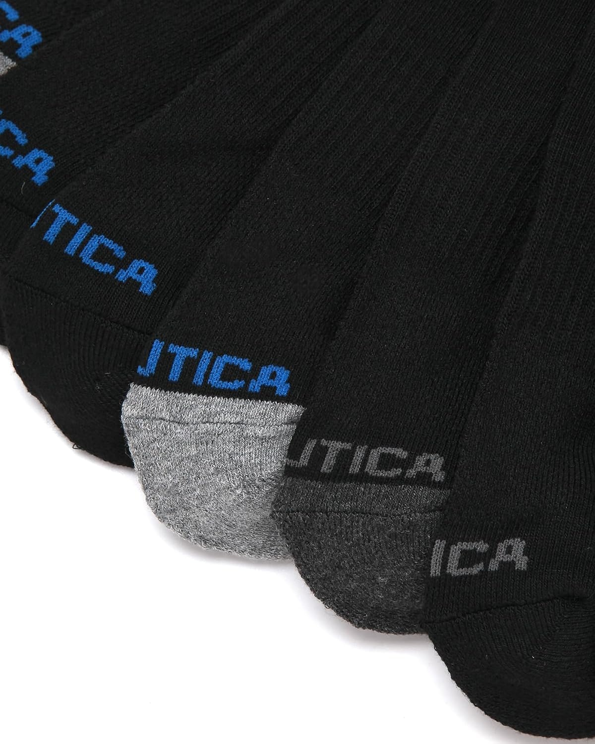 image:imageNautica Mens Quarter Socks 8 Pack Comfort Stretch Cushioned MoistureWicking Athletic Ankle Socks for Men Sizes 6125All Black