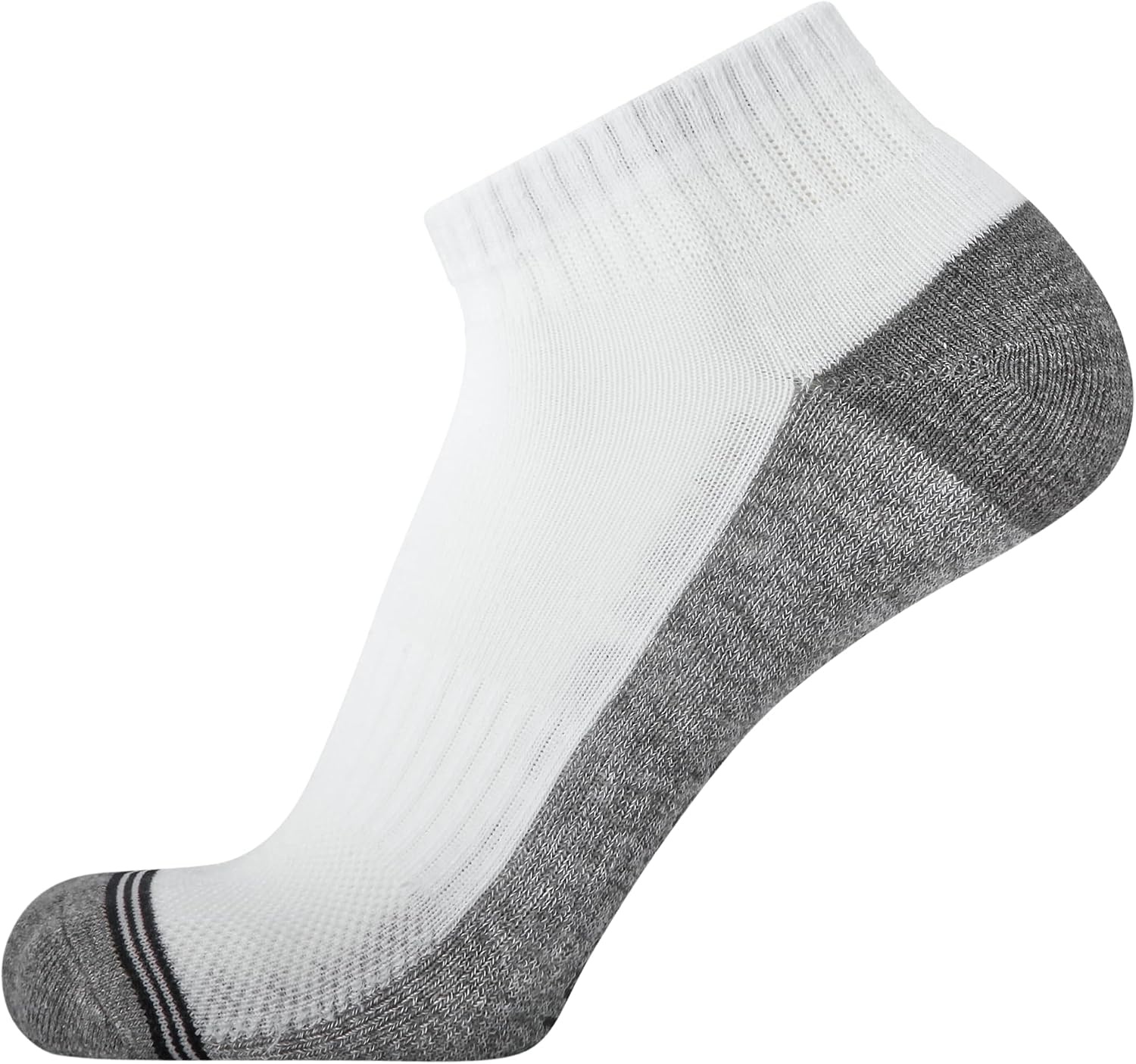image:imageNautica Mens Quarter Socks 8 Pack Comfort Stretch Cushioned MoistureWicking Athletic Ankle Socks for Men Sizes 6125WhiteGrey