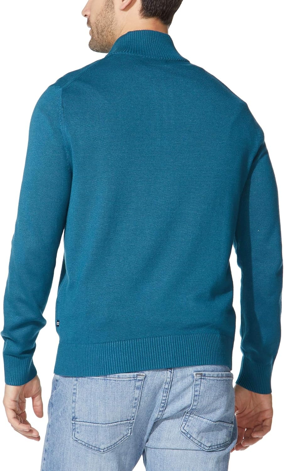 image:imageNautica Mens QuarterZip SweaterBlue Coral