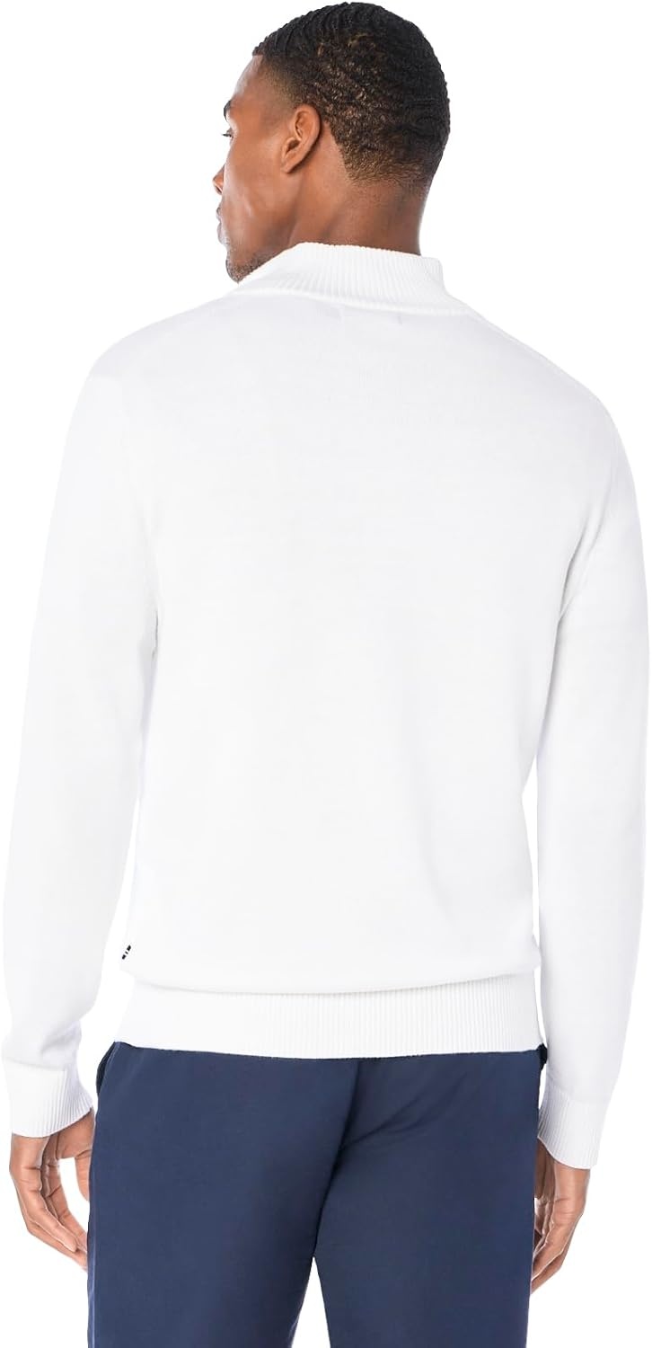 image:imageNautica Mens QuarterZip SweaterBright White