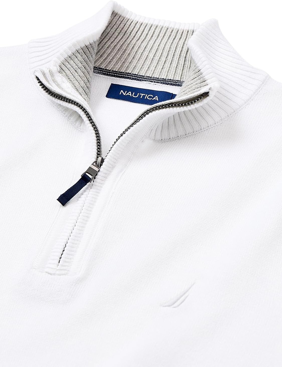 image:imageNautica Mens QuarterZip SweaterBright White