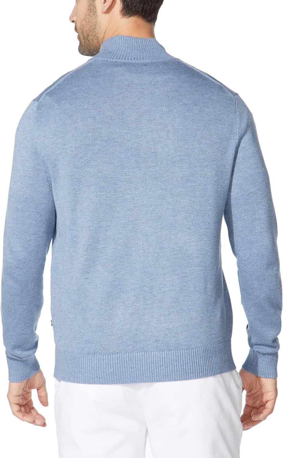 image:imageNautica Mens QuarterZip SweaterDeep Anchor Heather
