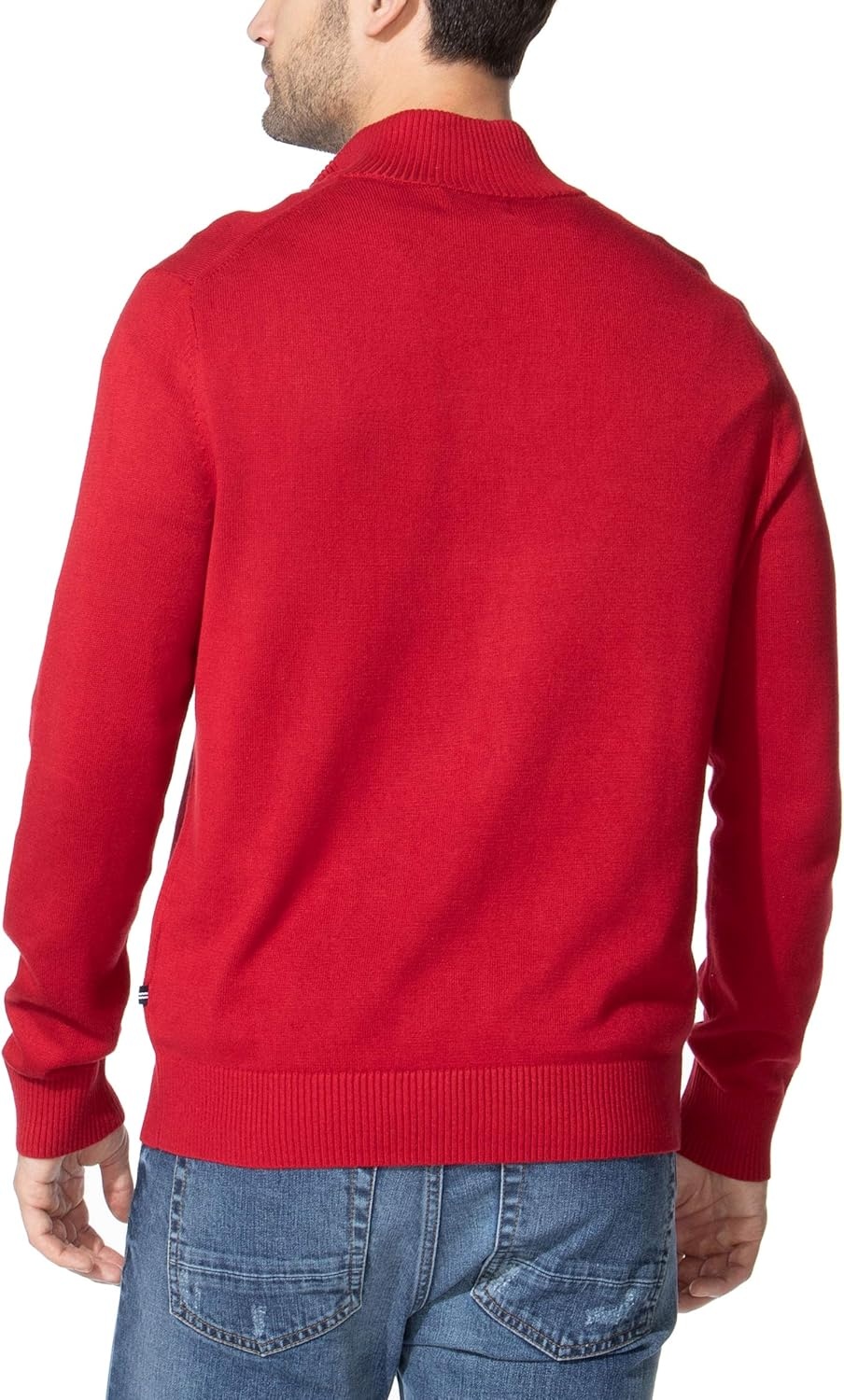 image:imageNautica Mens QuarterZip SweaterNautica Red