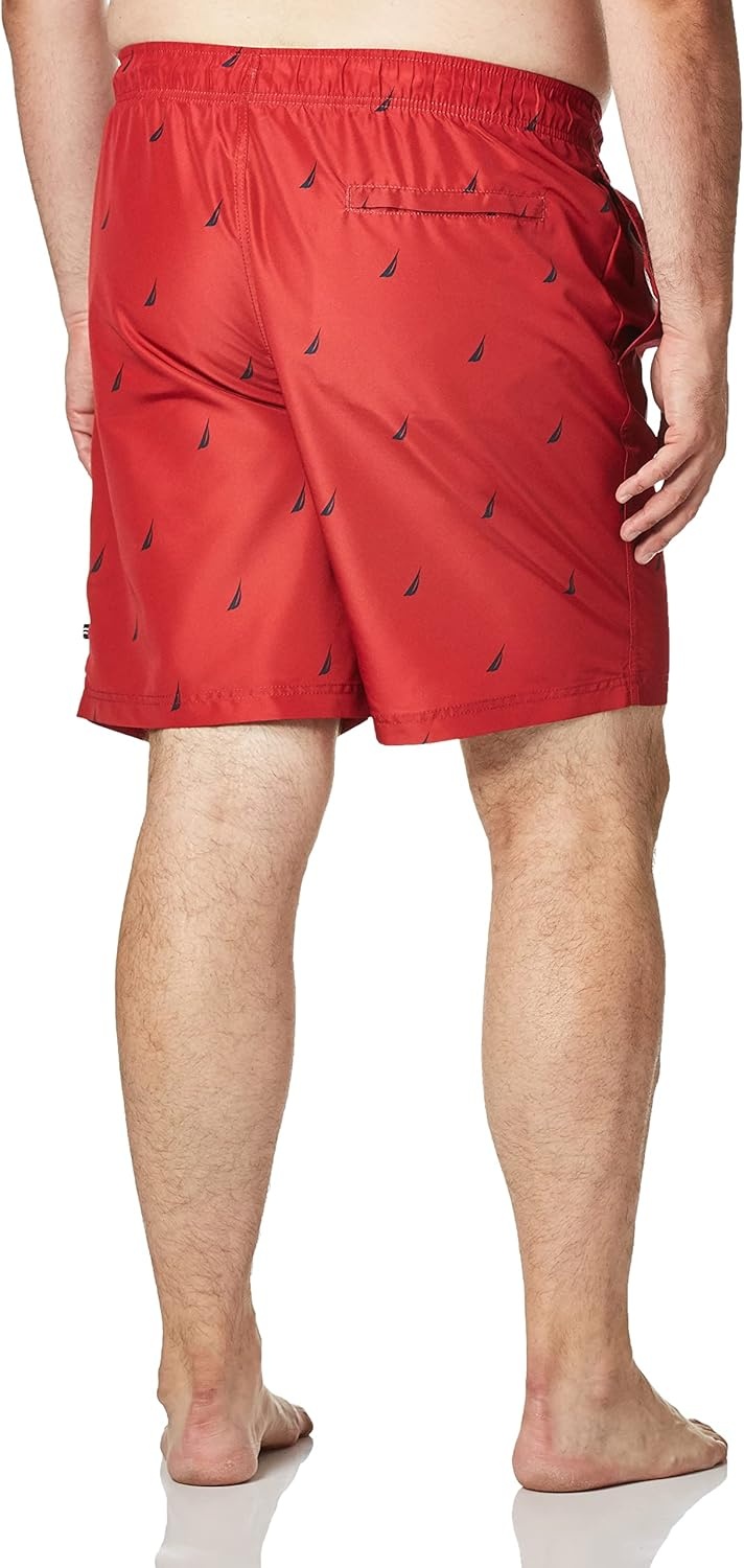 image:imageNautica Mens Quick Dry All Over JClass Sailboat Print Swim TrunkNautica Red