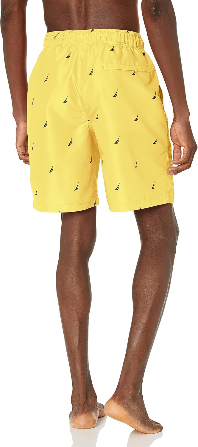 image:imageNautica Mens Quick Dry All Over JClass Sailboat Print Swim TrunkSunfish Yellow Wintl