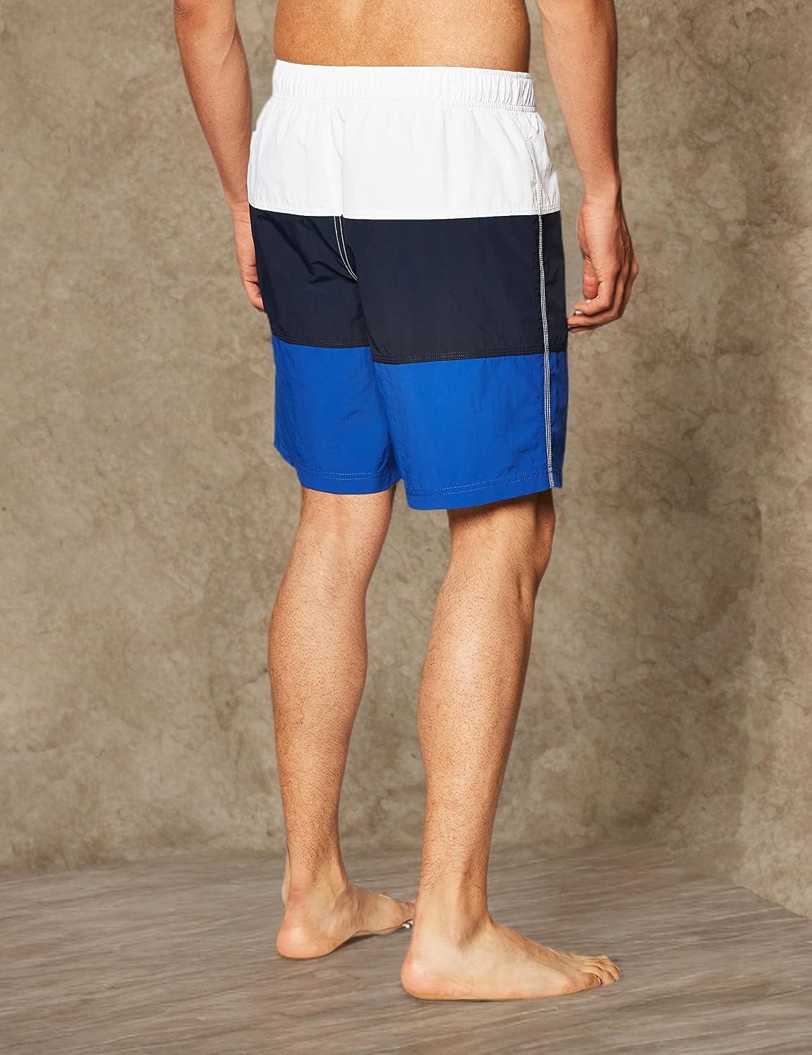 image:imageNautica Mens Quick Dry Classic Logo TriBlock Series Swim TrunkBright Cobalt