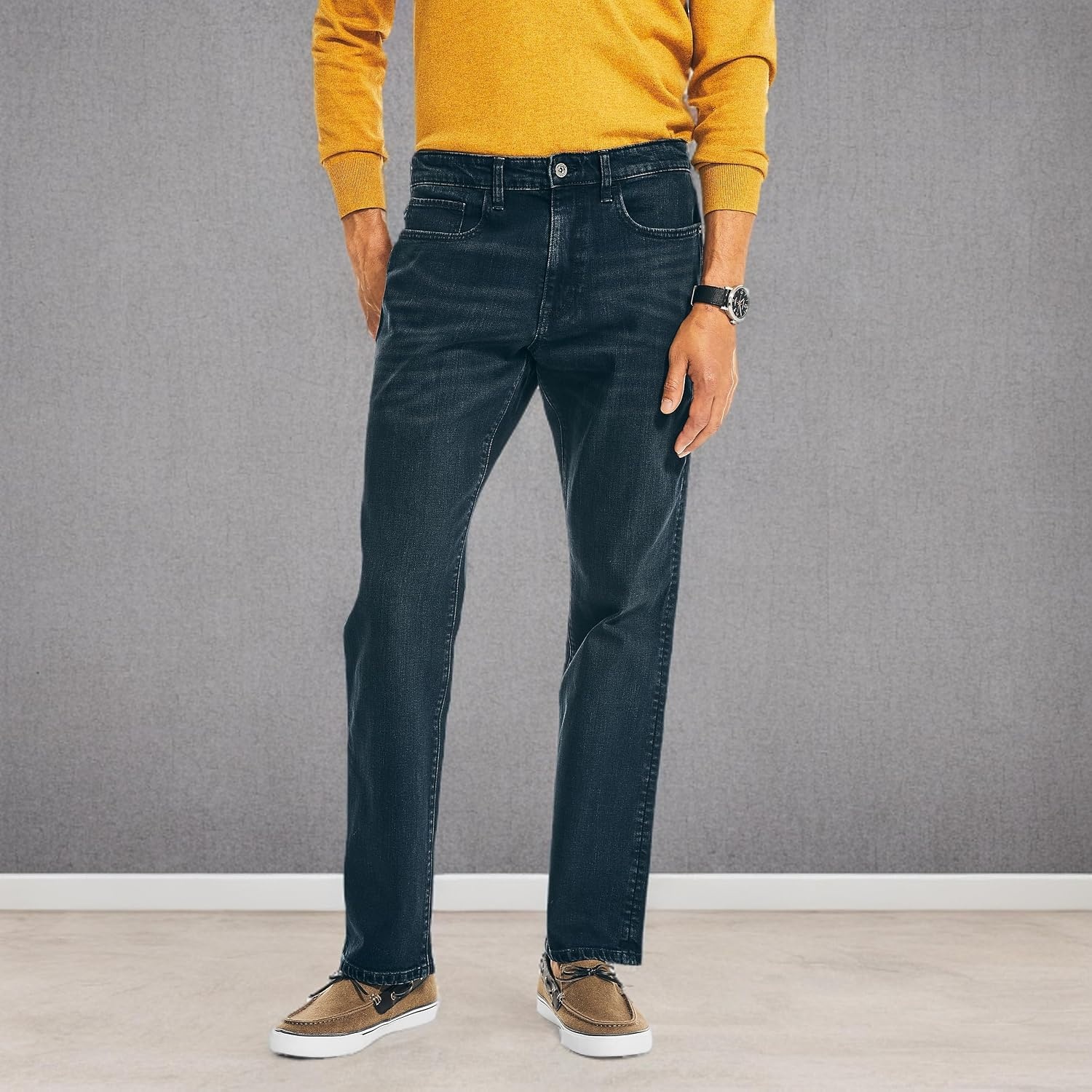 image:imageNautica Mens Relaxed Fit Denim JeansBlack Lagoon Wash