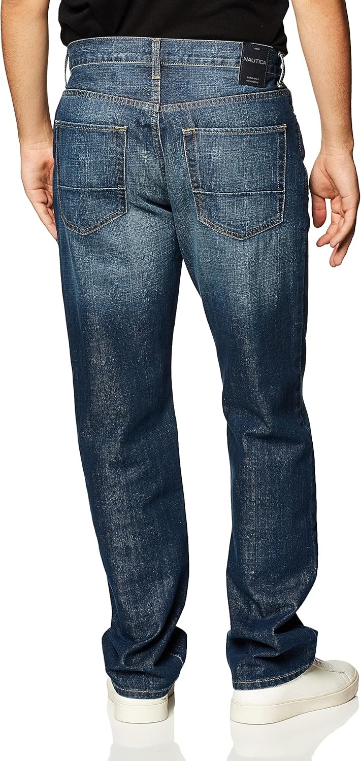image:imageNautica Mens Relaxed Fit Denim JeansGlacier Blue Wash