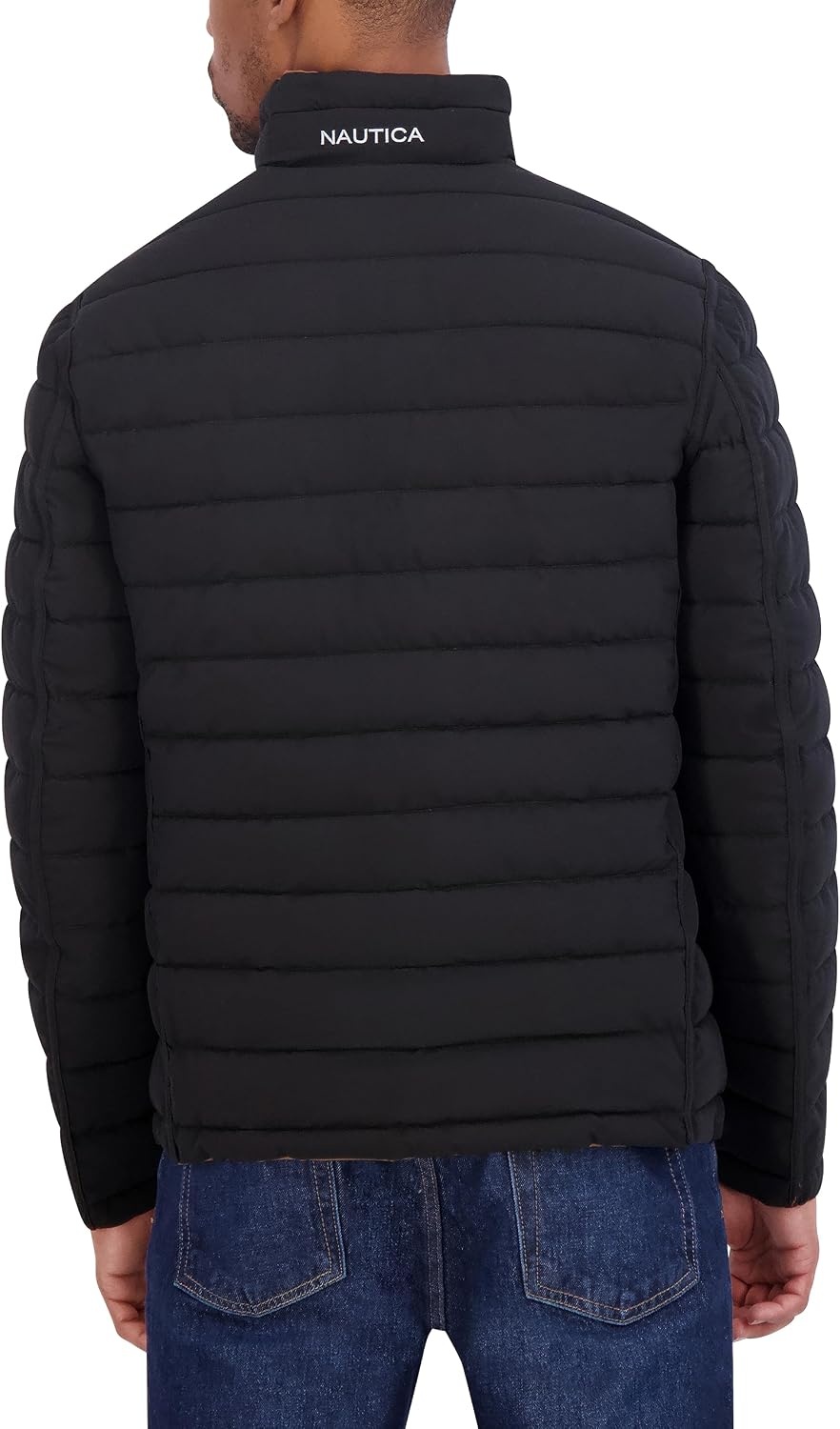 image:imageNautica Mens Reversible Quilted Puffer Jacket Midweight Mechanical Stretch Winter CoatCoco