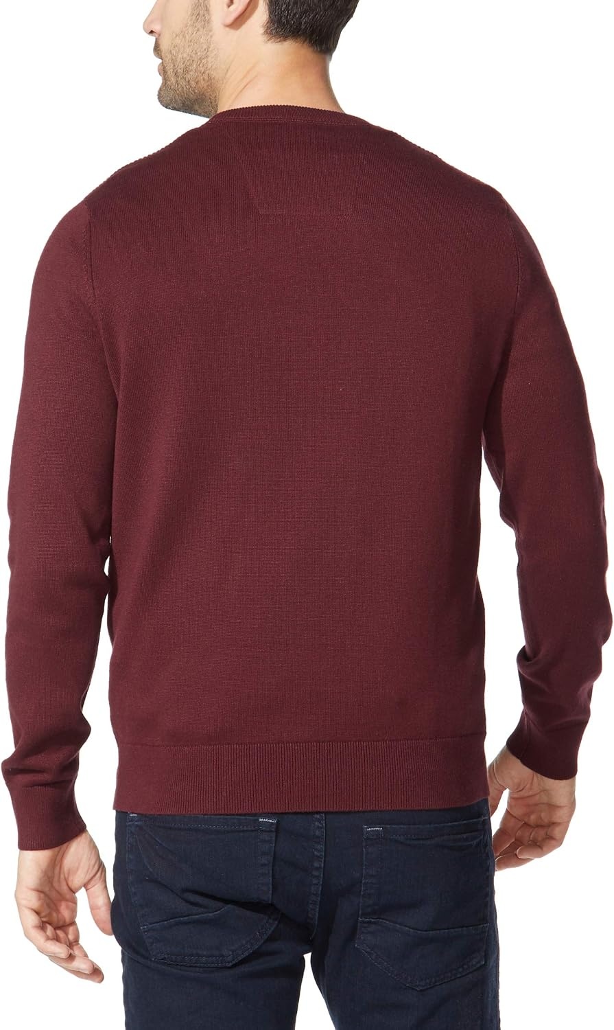 image:imageNautica Mens Ribbed SweaterRoyal Burgundy