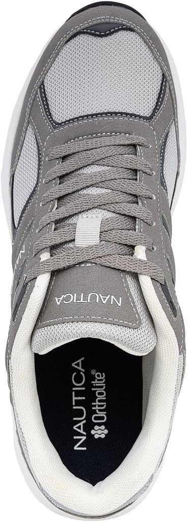 image:imageNautica Mens Running Sneakers Sport Fashion LaceUp Athletic Soft Shoes for Gym Tennis Men Cushioned Breathable Lightweight amp ComfortableGrey Tonalresh