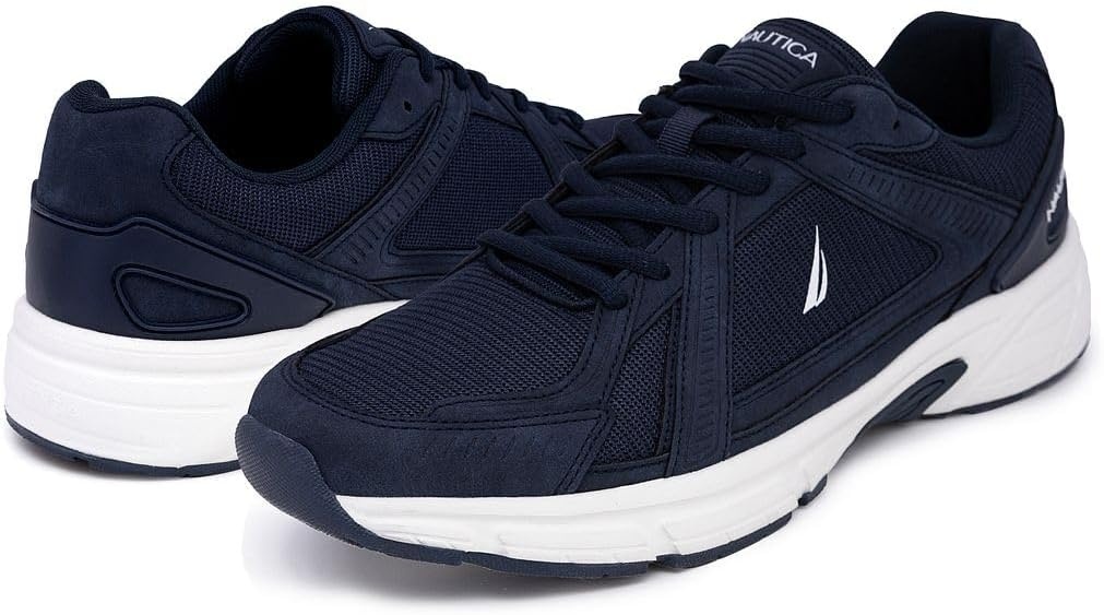 image:imageNautica Mens Running Sneakers Sport Fashion LaceUp Athletic Soft Shoes for Gym Tennis Men Cushioned Breathable Lightweight amp ComfortableNavy