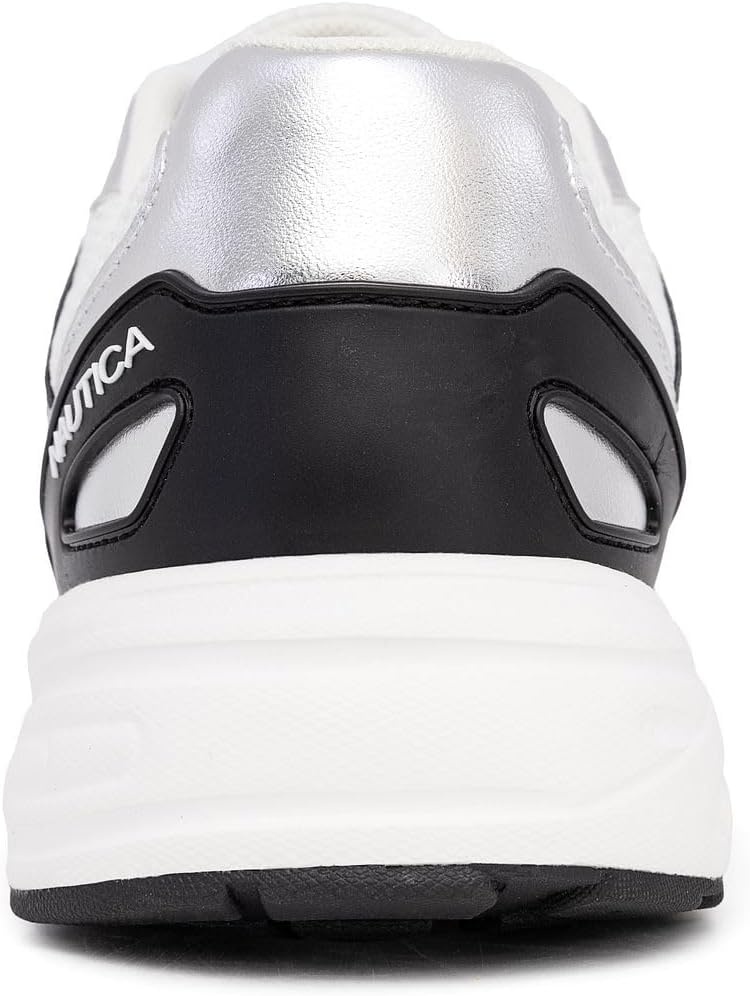 image:imageNautica Mens Running Sneakers Sport Fashion LaceUp Athletic Soft Shoes for Gym Tennis Men Cushioned Breathable Lightweight amp ComfortableWhite Metallic