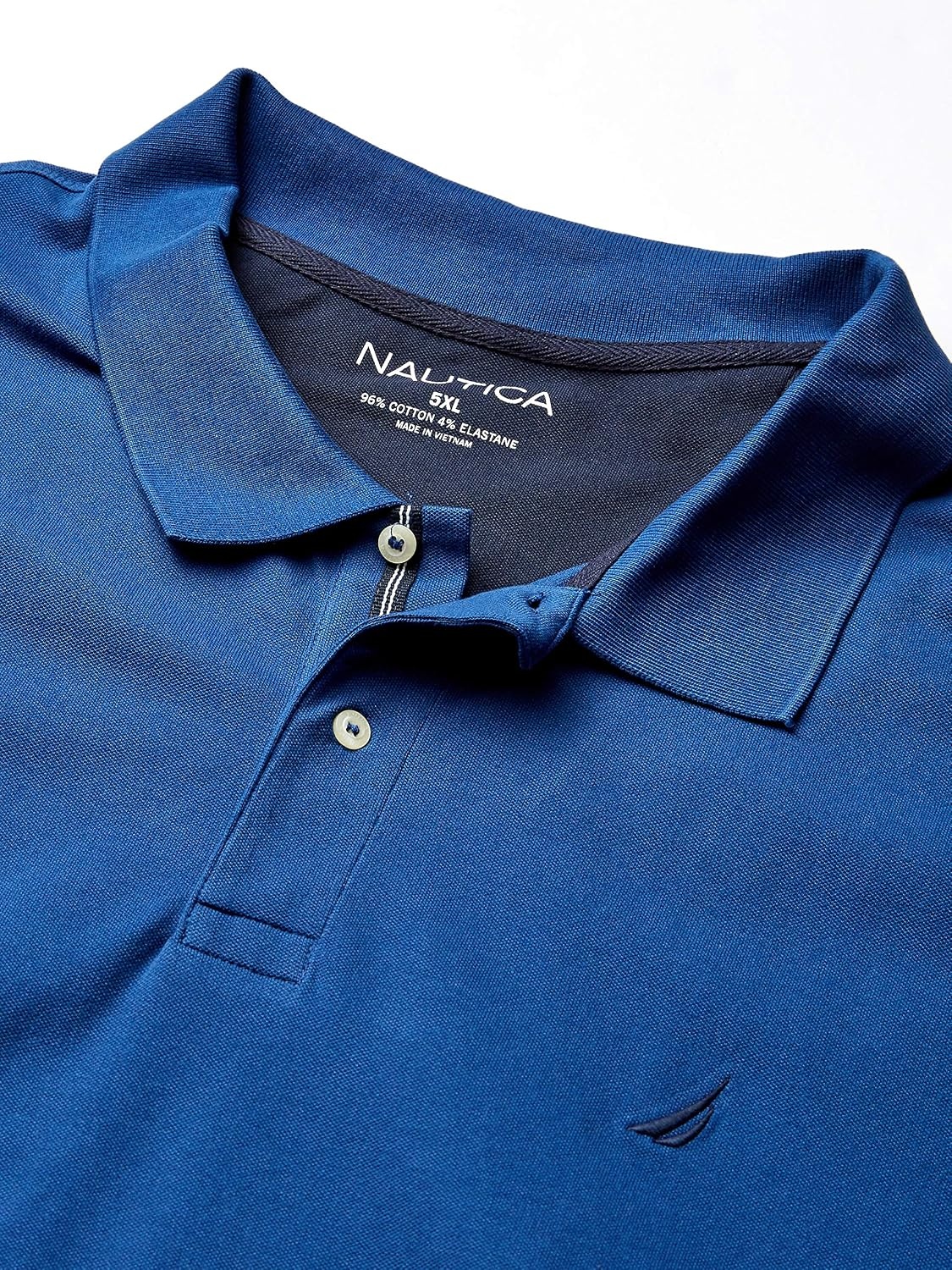 image:imageNautica Mens Short Sleeve Stretch Solid Deck Polo ShirtEstate Blue