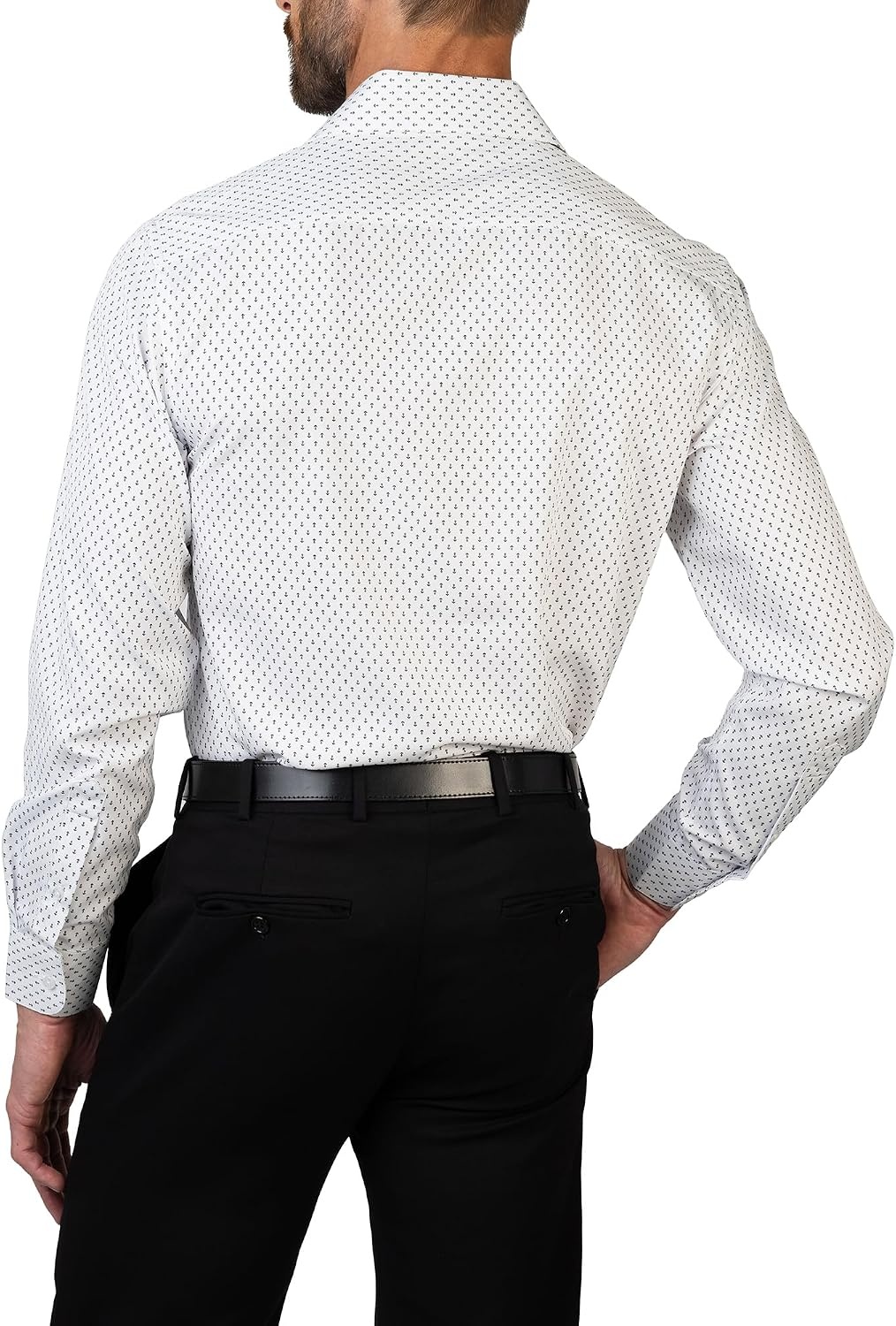 image:imageNautica Mens Slim FitWhite Dark Navy Anchors