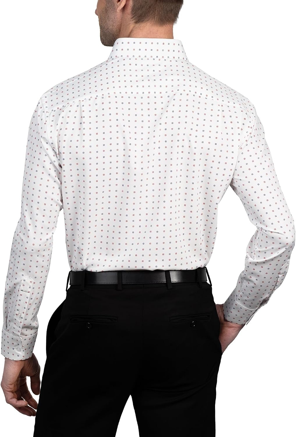 image:imageNautica Mens Slim FitWhite Grnd Red and Navy Print