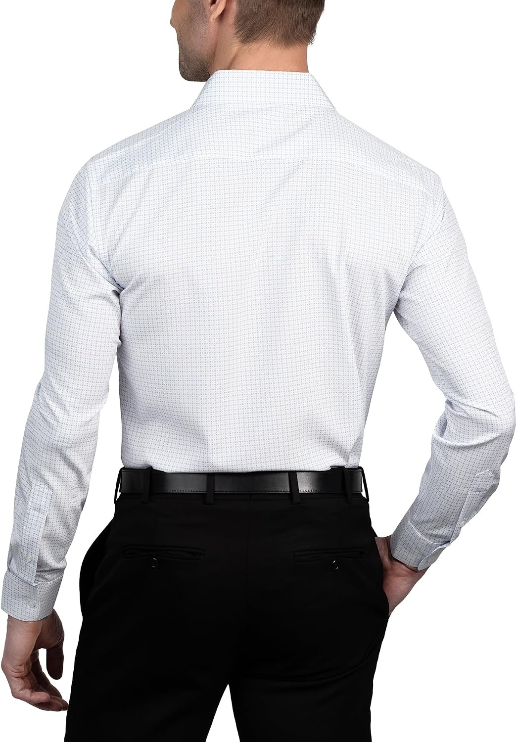 image:imageNautica Mens Slim FitWhite and Blue Geo Square Print