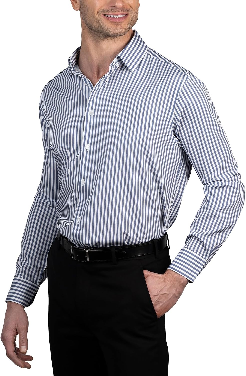 image:imageNautica Mens Slim FitWhite and Navy Stripes