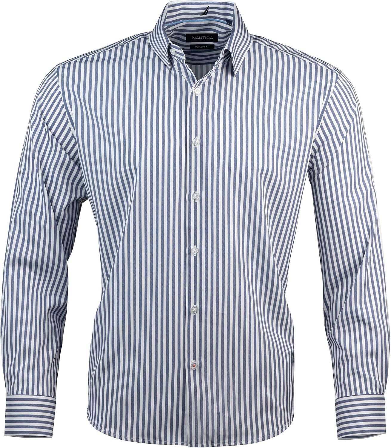 image:imageNautica Mens Slim FitWhite and Navy Stripes