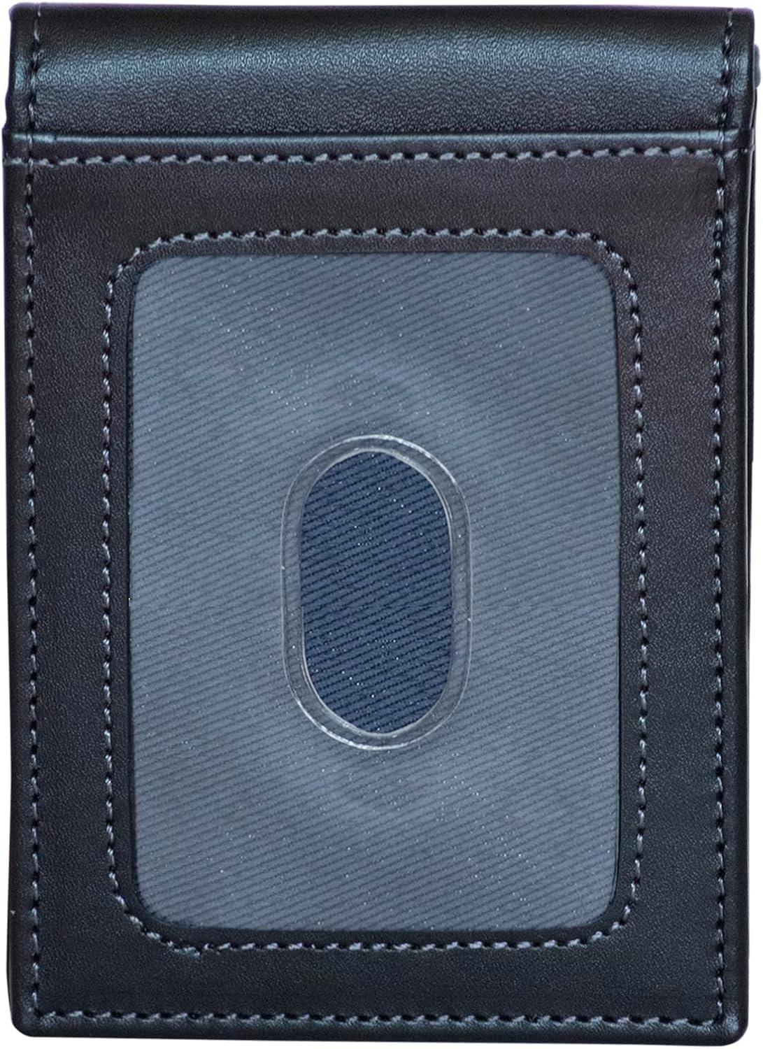 image:imageNautica Mens Slim Wallet Card Case RFID Blocking ID Window Minimalist Lightweight Genuine LeatherPop Color BlackGrey