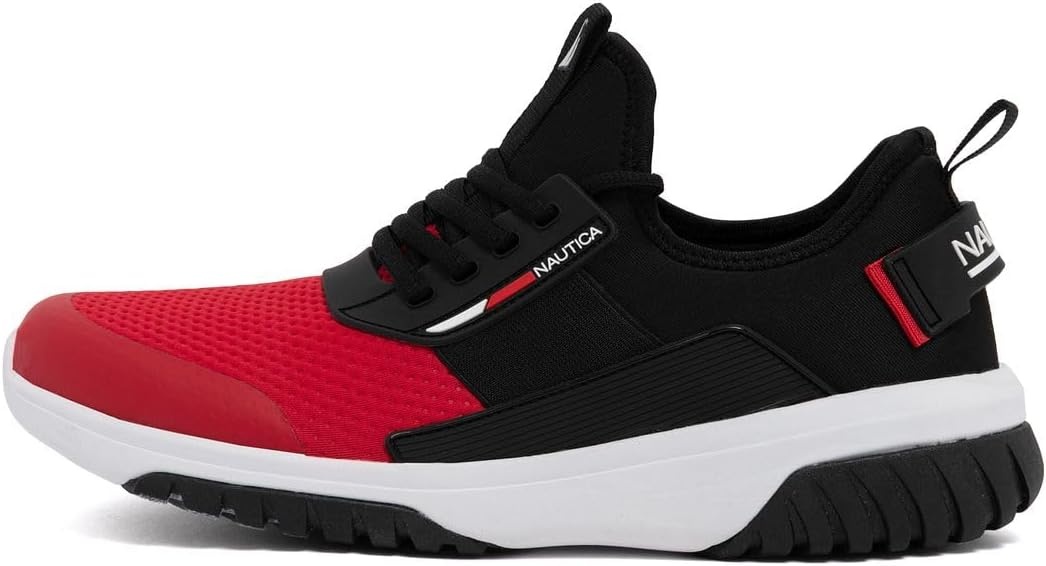 image:imageNautica Mens Sneakers Athletic Comfortable Casual LaceUp Fashion Walking ShoesRed Black Geoff