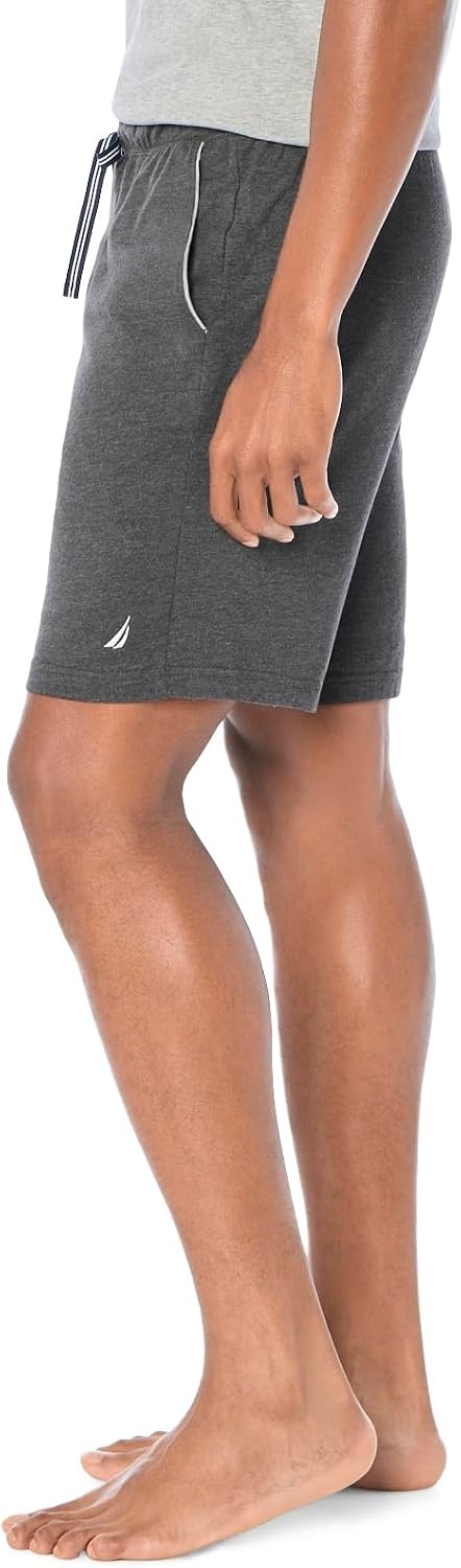 image:imageNautica Mens Soft Knit Elastic Waistband Sleep Lounge ShortCharcoal Heather