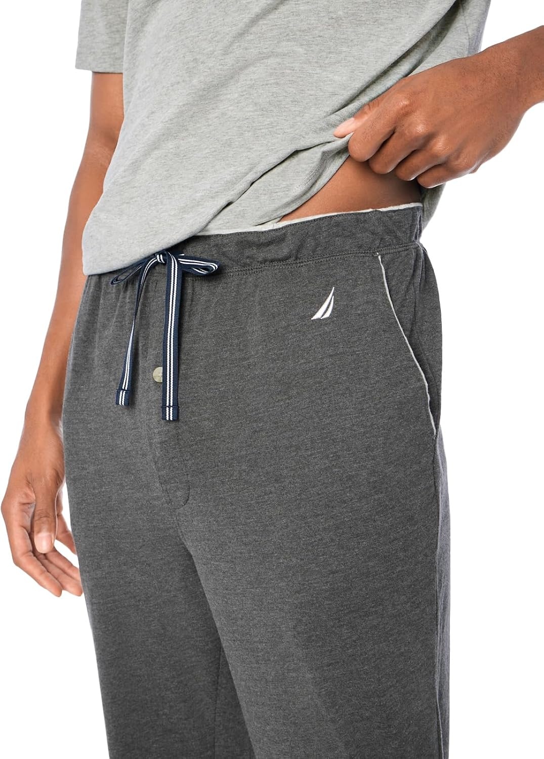 image:imageNautica Mens Soft Knit Sleep Lounge PantCharcoal Heather
