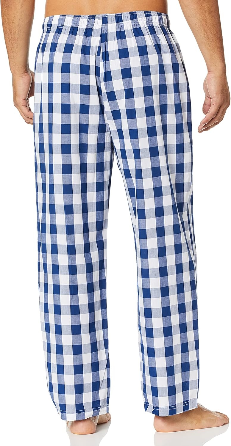image:imageNautica Mens Soft Woven 100 Cotton Elastic Waistband Sleep Pajama PantBlue Depths