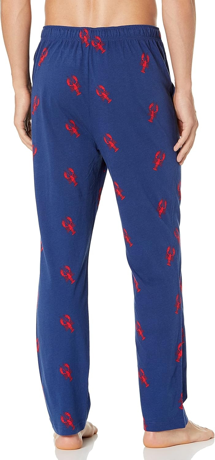 image:imageNautica Mens Soft Woven 100 Cotton Elastic Waistband Sleep Pajama PantBlue Lobster