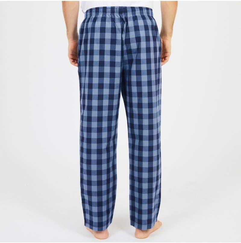 image:imageNautica Mens Soft Woven 100 Cotton Elastic Waistband Sleep Pajama PantBuffalo Blue