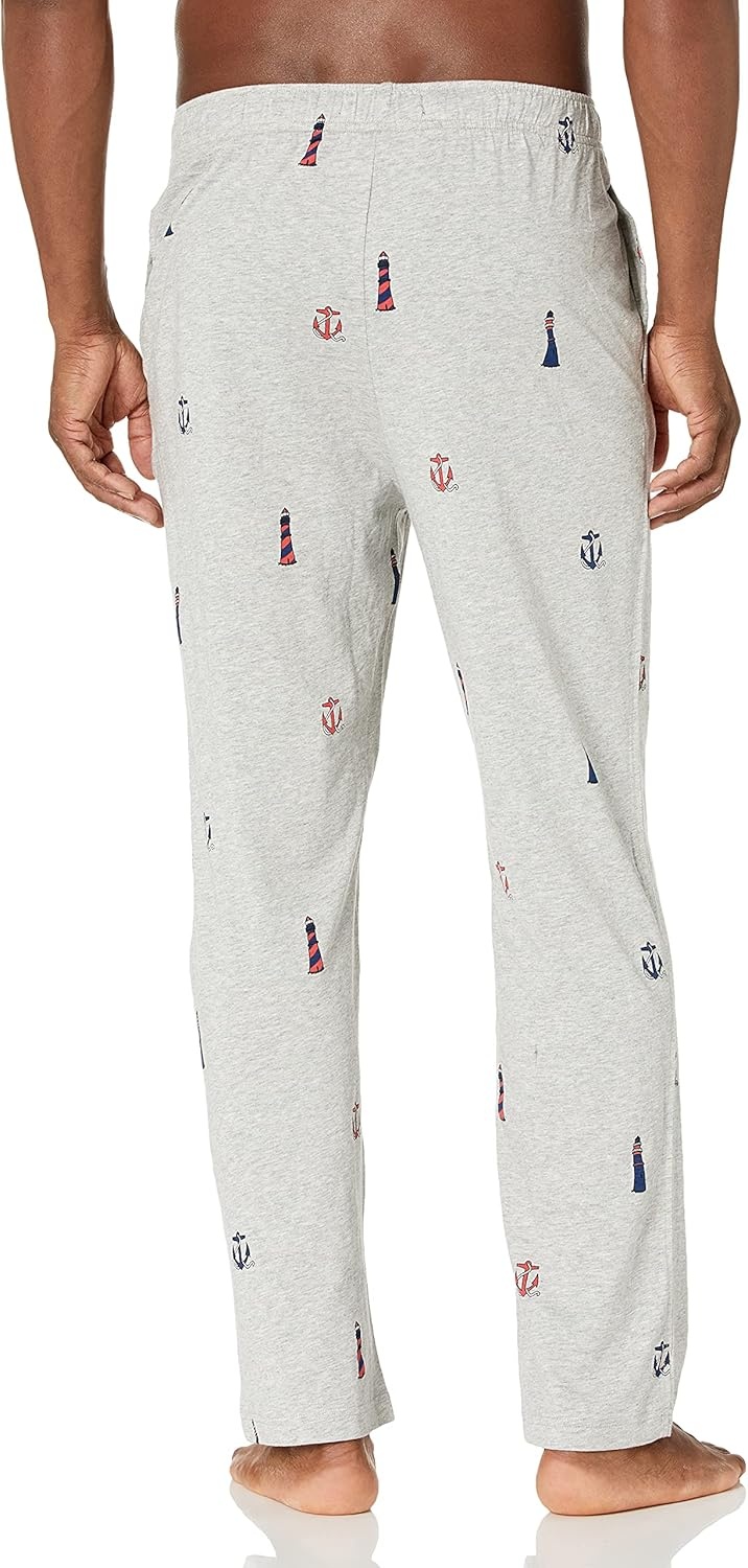 image:imageNautica Mens Soft Woven 100 Cotton Elastic Waistband Sleep Pajama PantGrey Heather