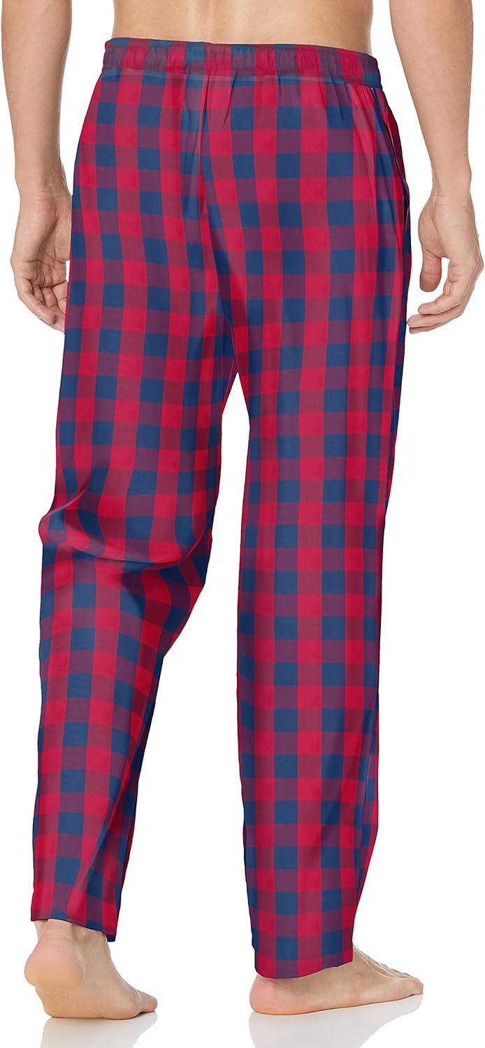 image:imageNautica Mens Soft Woven 100 Cotton Elastic Waistband Sleep Pajama PantNautica Red