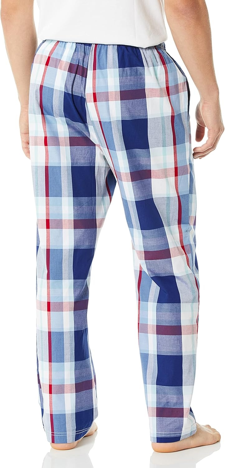 image:imageNautica Mens Soft Woven 100 Cotton Elastic Waistband Sleep Pajama PantSailboat Blue