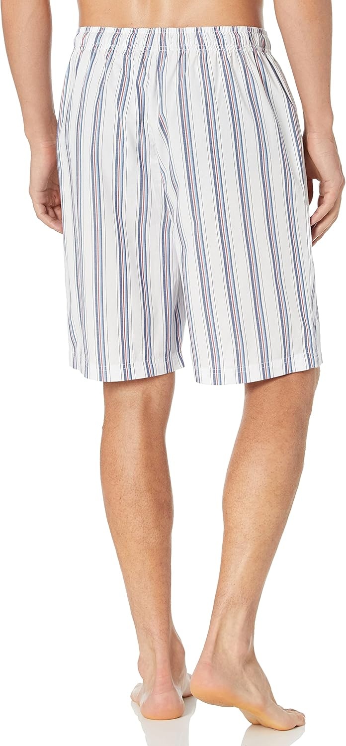 image:imageNautica Mens Soft Woven 100 Cotton Elastic Waistband Sleep Pajama ShortBright White
