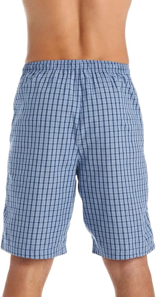 image:imageNautica Mens Soft Woven 100 Cotton Elastic Waistband Sleep Pajama ShortFrench Blue