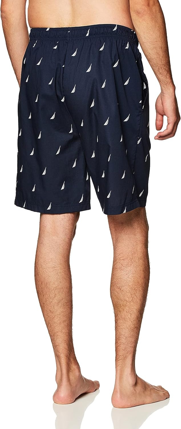 image:imageNautica Mens Soft Woven 100 Cotton Elastic Waistband Sleep Pajama ShortMaritime Navy