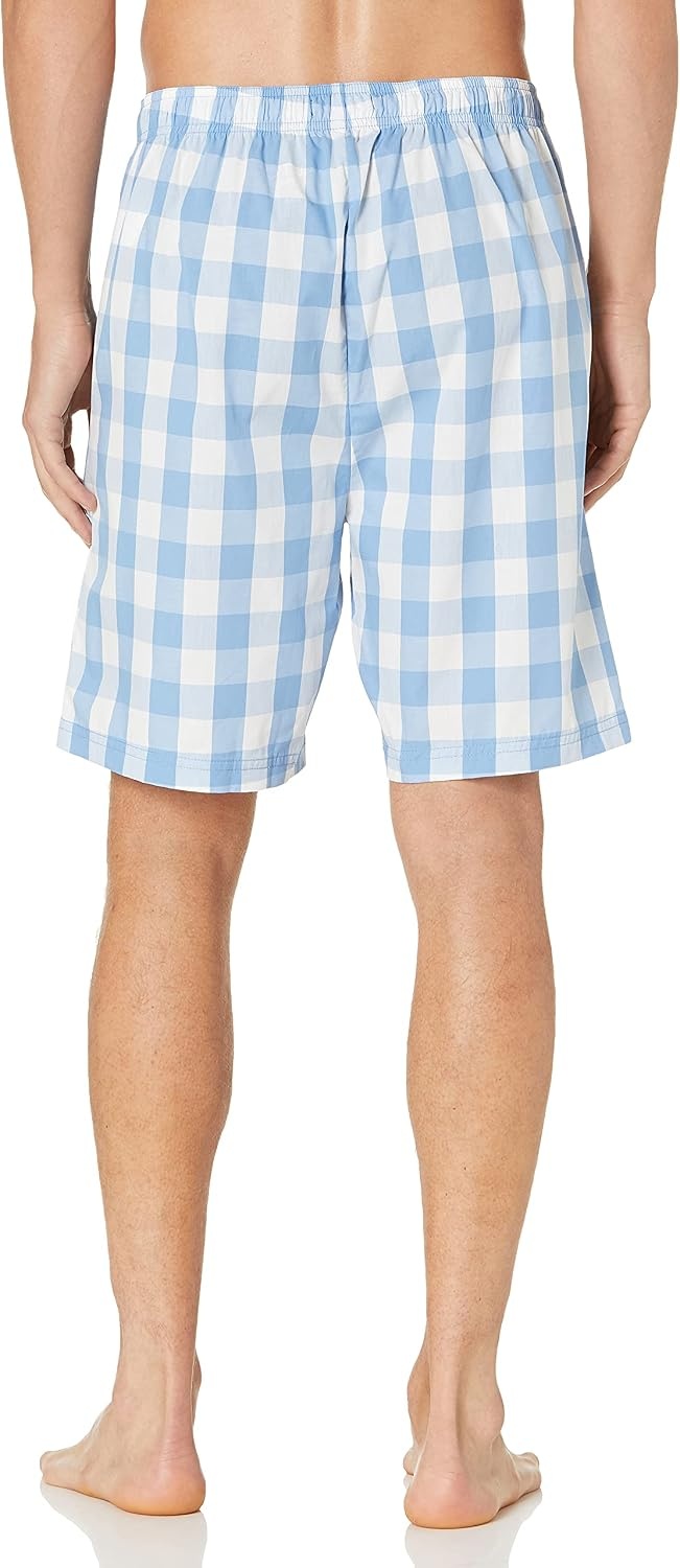 image:imageNautica Mens Soft Woven 100 Cotton Elastic Waistband Sleep Pajama ShortRiviera Blue