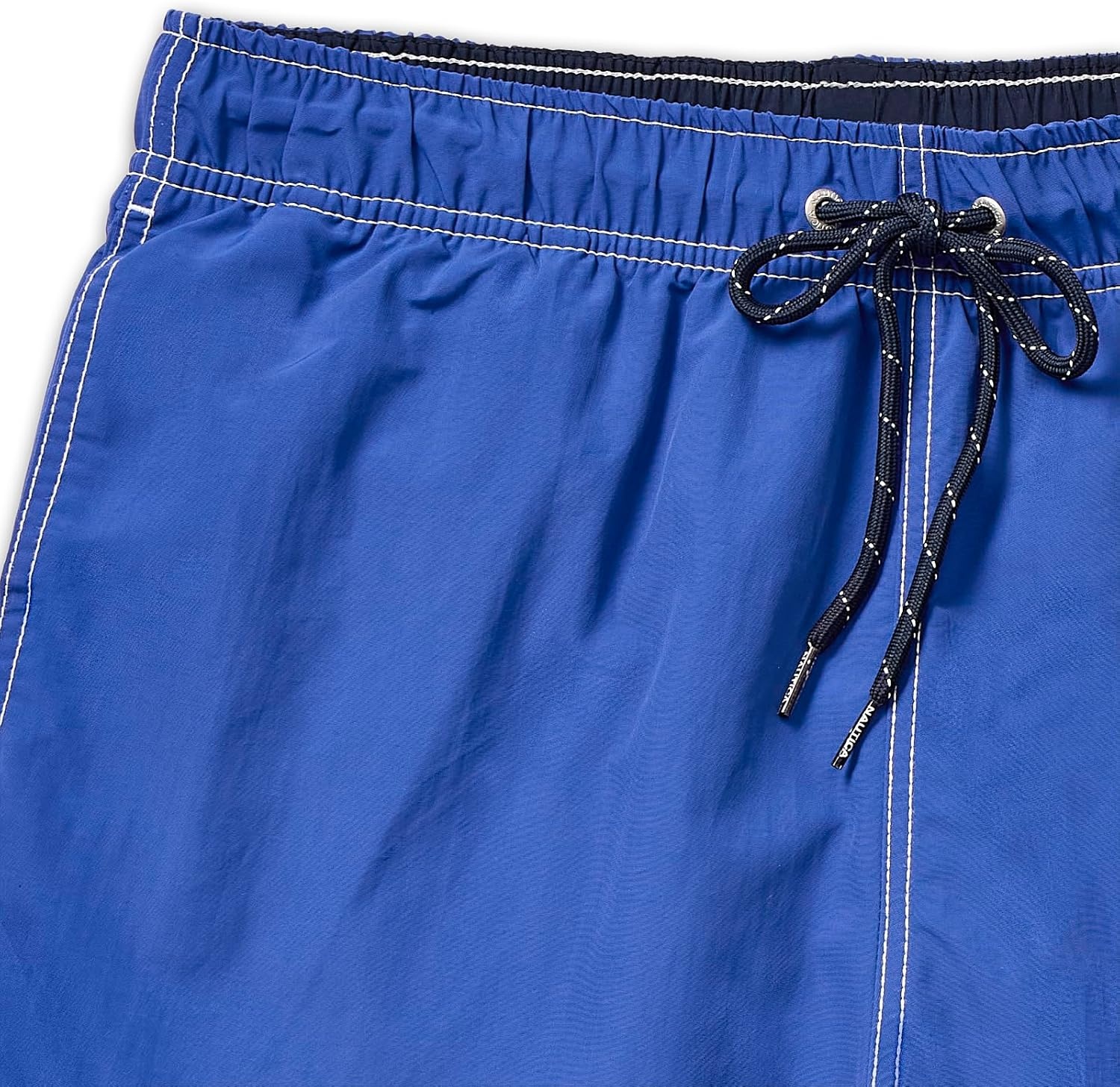 image:imageNautica Mens Solid Quick Dry Classic Logo SwimTrunkBright Cobalt