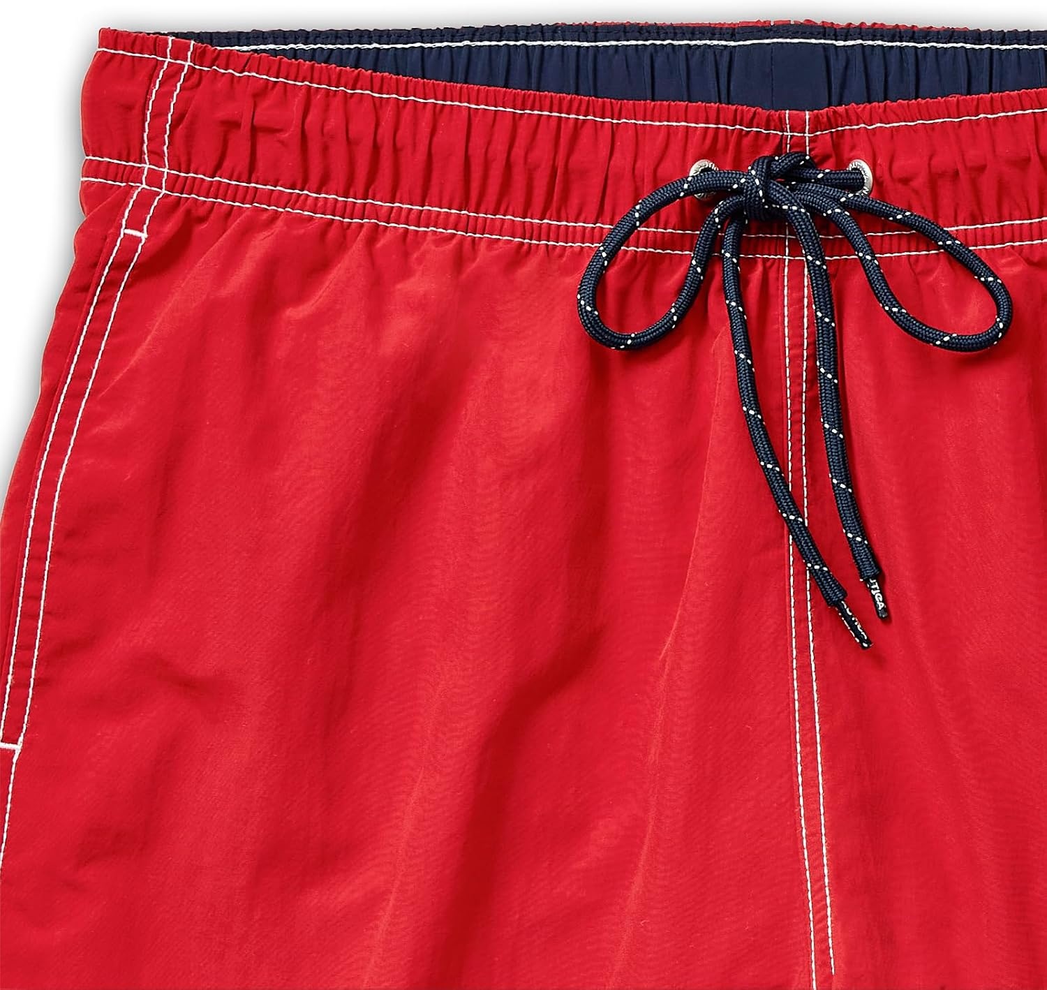 image:imageNautica Mens Solid Quick Dry Classic Logo SwimTrunkNautica Red