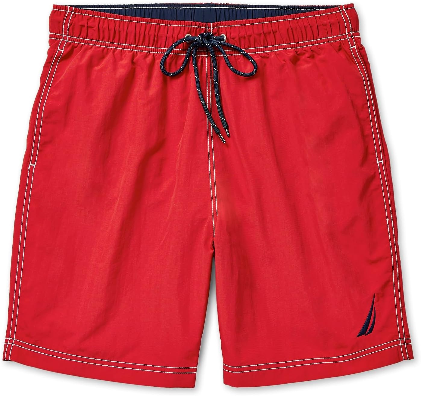 image:imageNautica Mens Solid Quick Dry Classic Logo SwimTrunkNautica Red