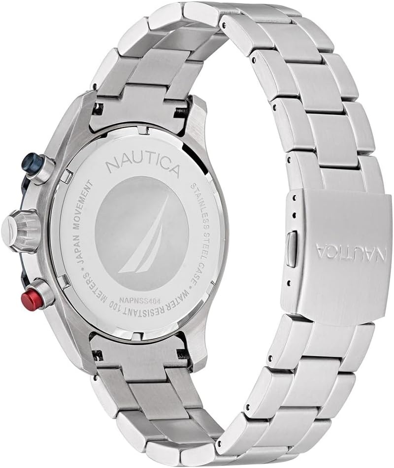 image:imageNautica Mens Stainless Steel Bracelet Watch Model NAPNSS404