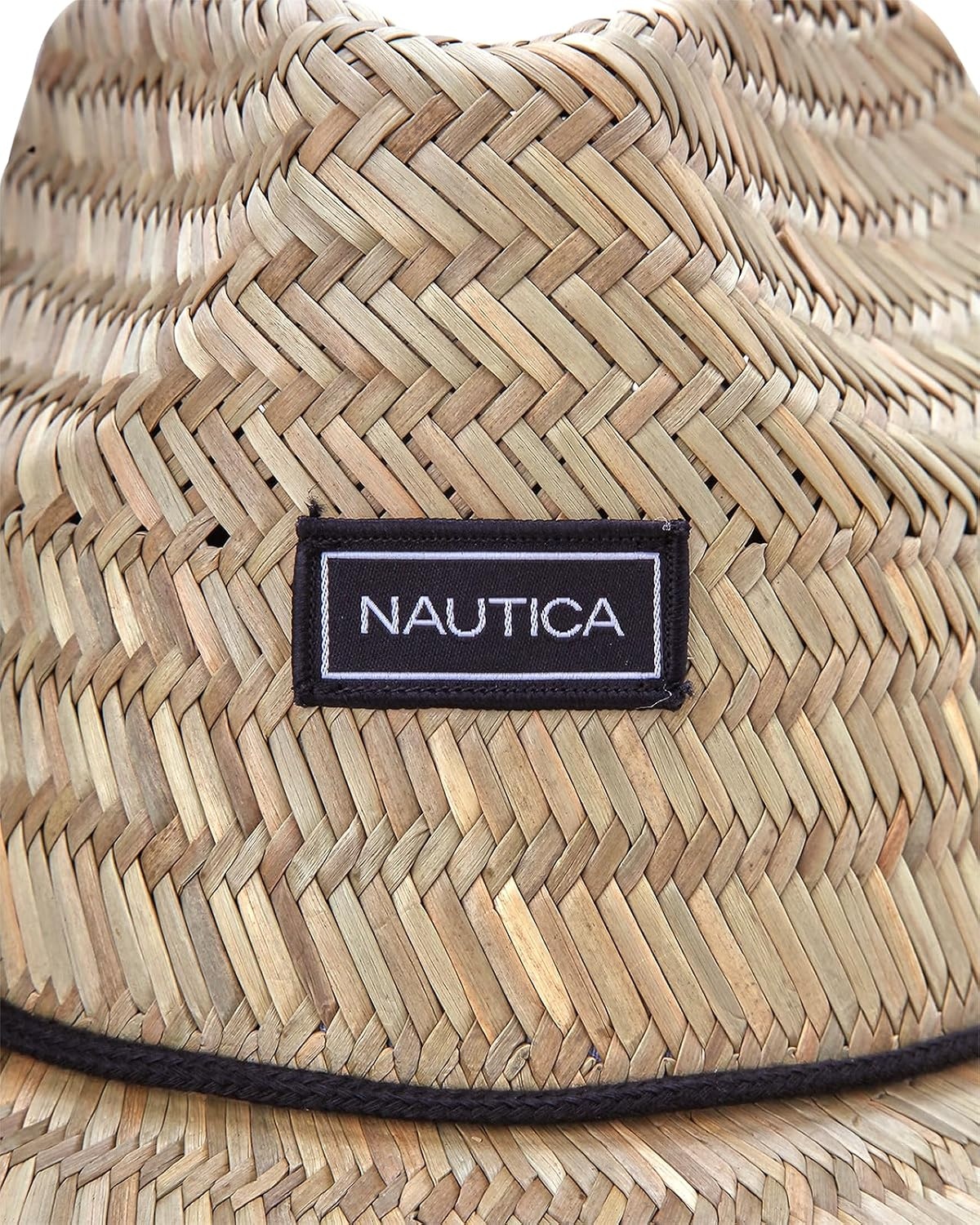 image:imageNautica Mens Straw Lifeguard Hat Lightweight Wide Brim Outdoor Beach Sun Hats for Men with Adjustable Chin StrapNavy