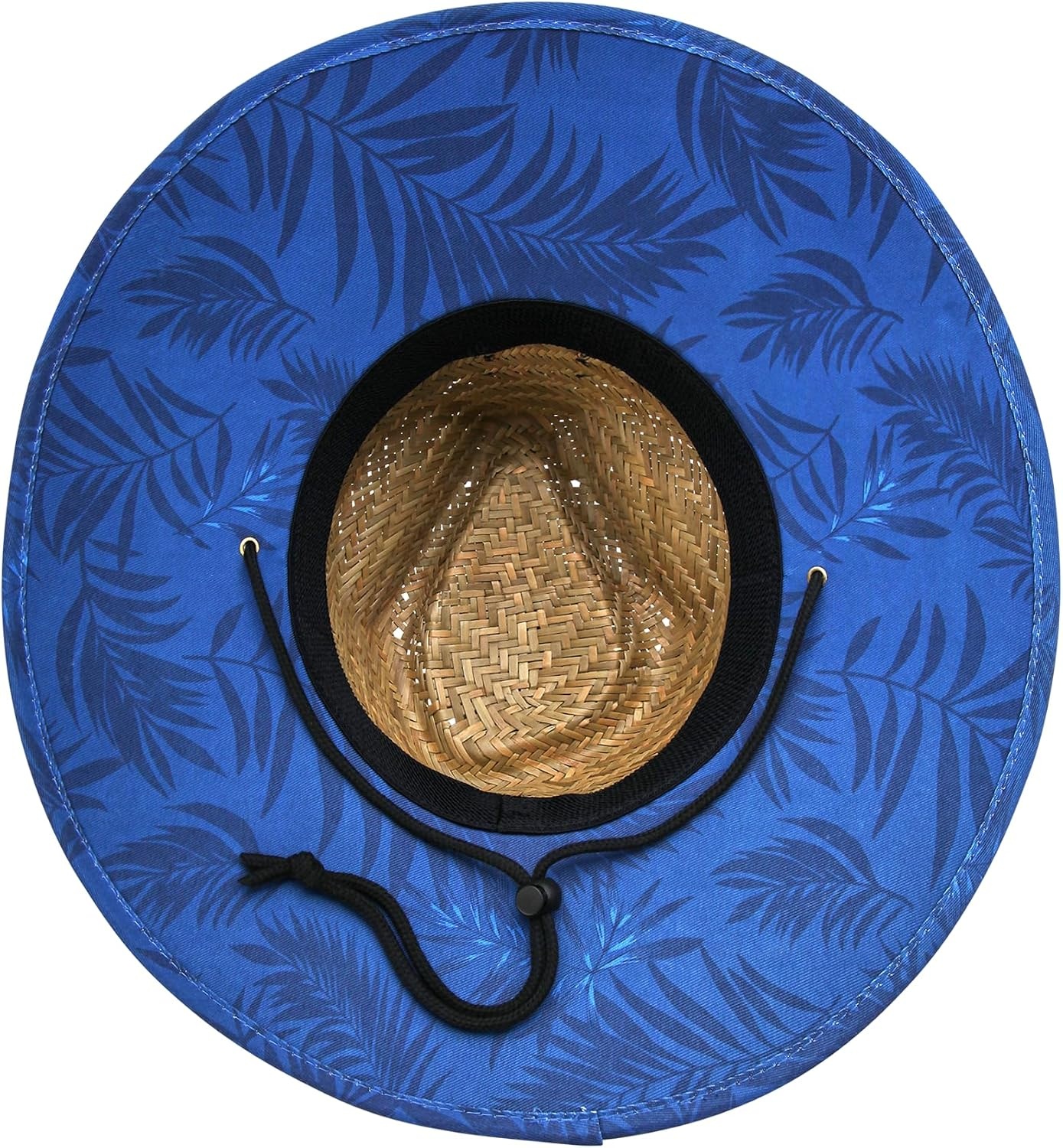 image:imageNautica Mens Straw Lifeguard Hat Lightweight Wide Brim Outdoor Beach Sun Hats for Men with Adjustable Chin StrapNavy
