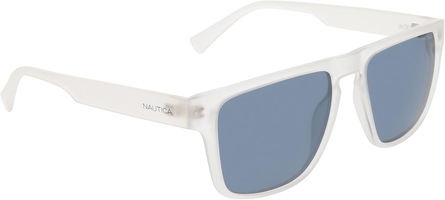 image:imageNautica Mens Sunglasses N920SP Matte Crystal with Polar Solid Blue Lens